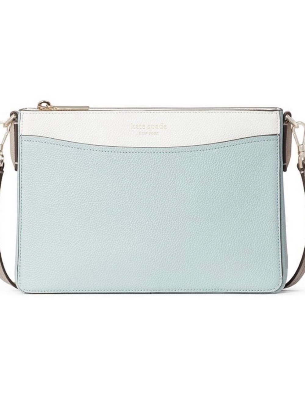 KATE SPADE NEW YORK Margaux Seafoam Green & White Handbag/Crossbody NWOT